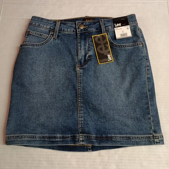 Lee Women's Mid Rise Beacon Blue Skort Mesh Interior Size 6 - Picture 1 of 6